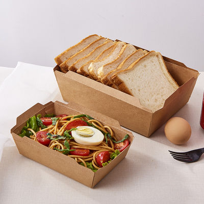 샐러드, 빵집을 위해 명백한 애완 Lid와 박스를 패키징하는 크라프트 지 식품